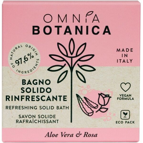 omnia botanica - bagno solido rinfrescante - aloe vera e rosa sapone 100 g female