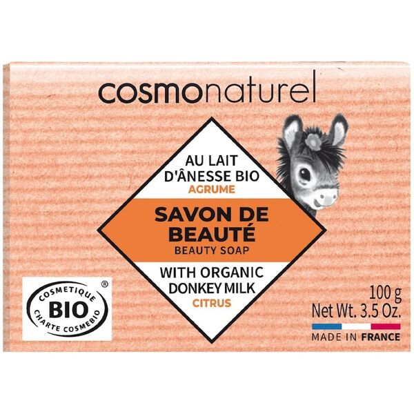 cosmo naturel - donkey milk soap with citrus oil sapone viso 100 g unisex