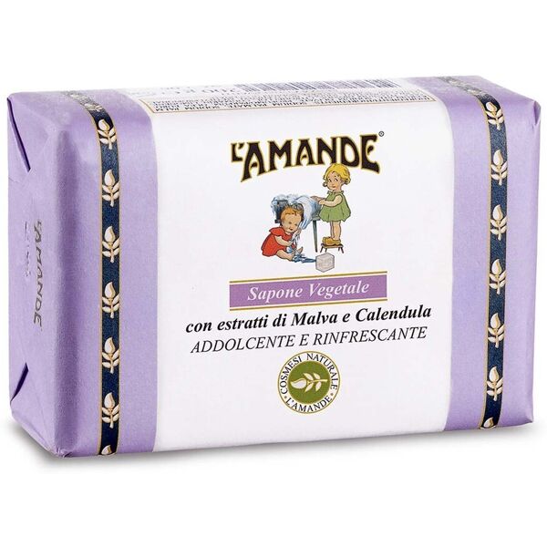 l' amande - sapone vegetale l'amande - malva/calendula 200 g unisex