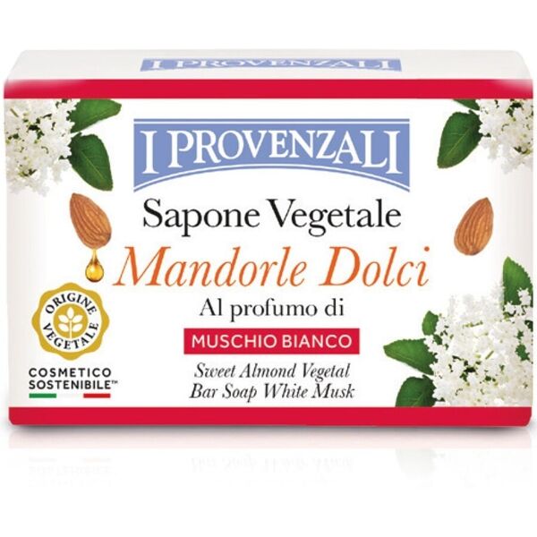 i provenzali - mandorle dolci sapone vegetale mandorle al profumo di muschio bianco 100 g unisex