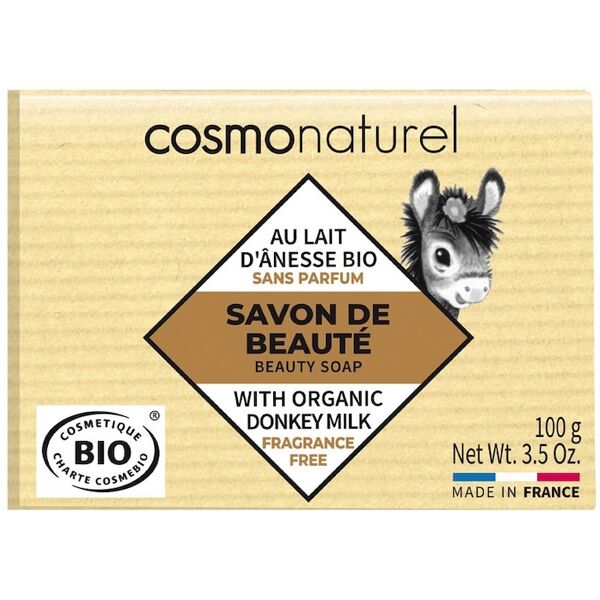 cosmo naturel - donkey milk soap with shea butter oil - fragrance free sapone viso 100 g unisex