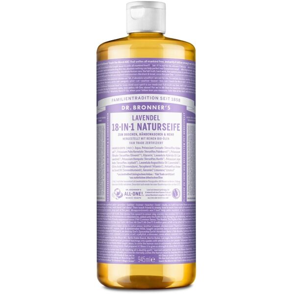 dr. bronner's - lavender 18-in-1 natural soap sapone mani 945 ml unisex