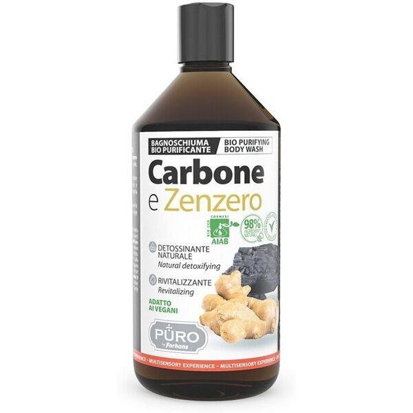 puro - bagnoschiuma bio - carbone&zenzero 500 ml unisex