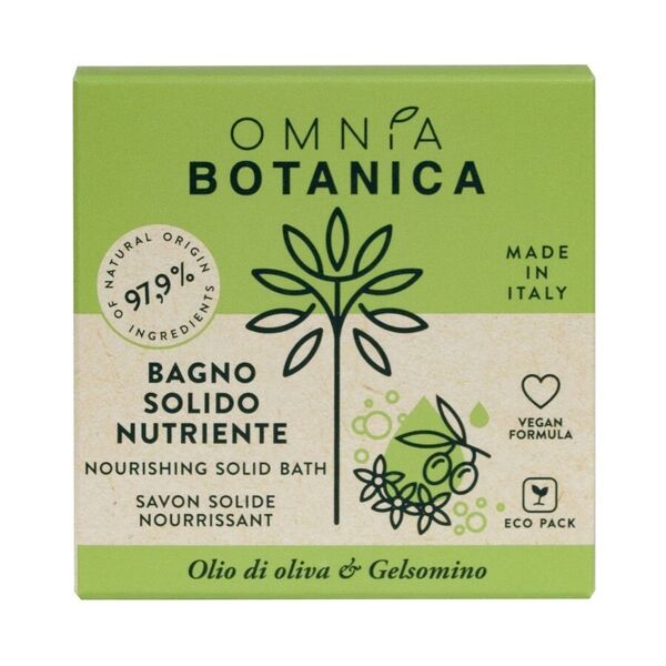 omnia botanica - bagno solido nutriente - olio di oliva e gelsomino sapone 100 g unisex