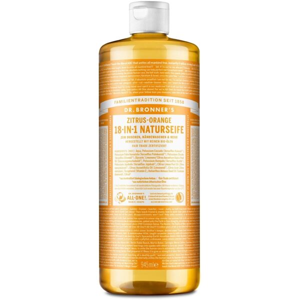 dr. bronner's - citrus-orange 18-in-1 natural soap sapone 945 ml unisex