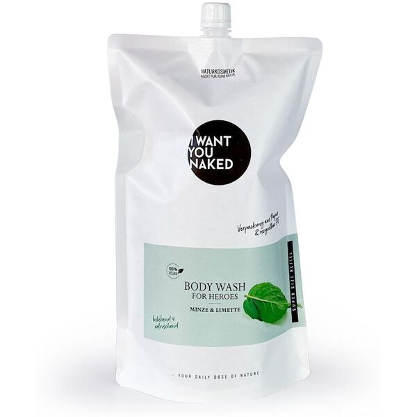 i want you naked - menta e lime for heroes body wash gel doccia 1000 ml unisex