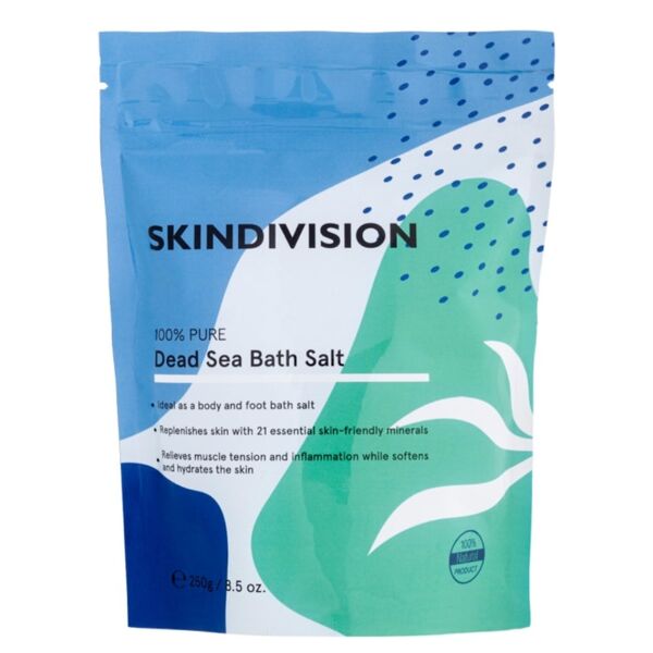 skindivision - sale da bagno puro al 100% del mar morto sali e bombe da bagno 250 ml unisex