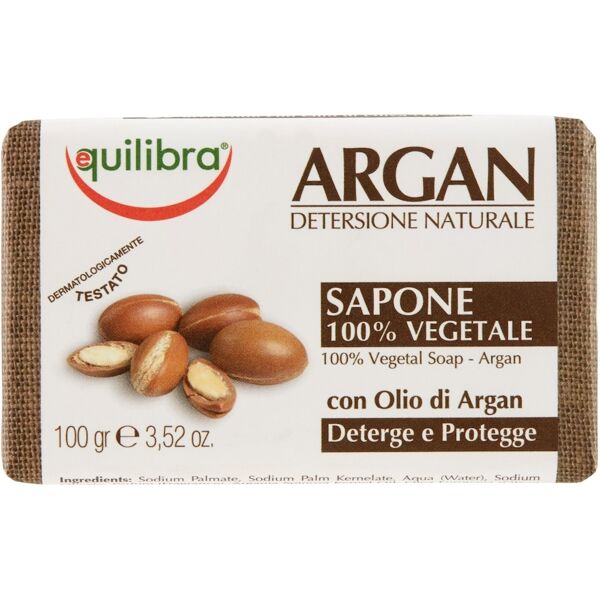 equilibra - argan sapone 100% vegetale 100 g unisex