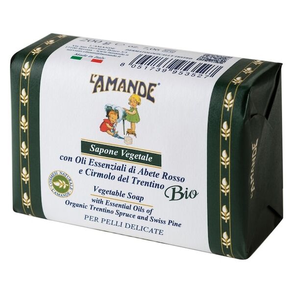 l' amande - sapone vegetale abete rosso/cirmolo trentino bio 200 g unisex