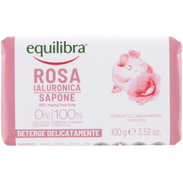 equilibra - rosa ialuronica sapone 100% vegetale 100 ml unisex