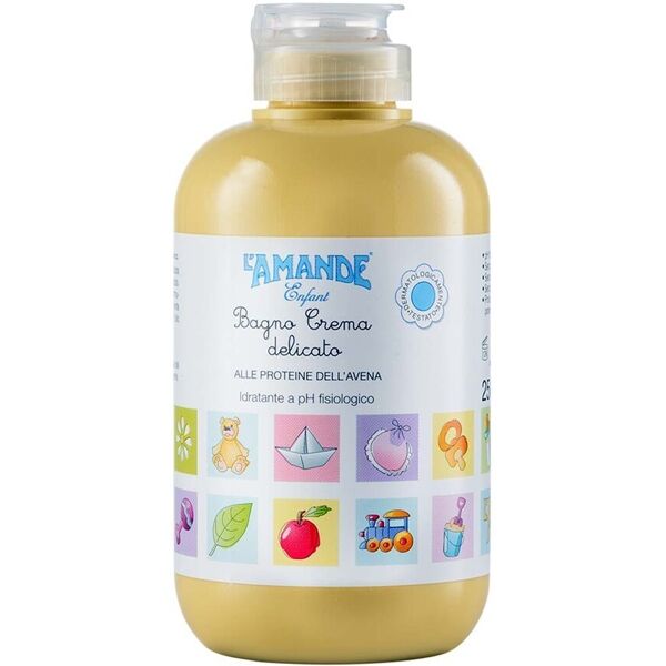 l' amande - linea bimbo bagno crema delicato 250 ml bagnoschiuma e sapone neonato unisex