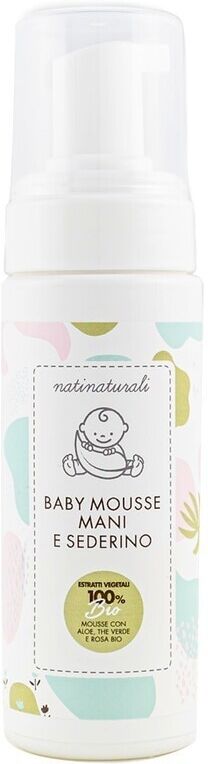 natinaturali - baby mousse mani e sederino bagnoschiuma e sapone neonato 200 ml unisex