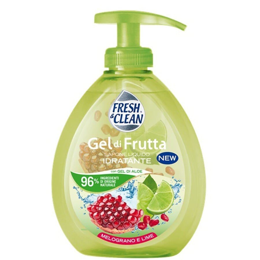 fresh & clean - gel di frutta melograno & lime sapone 300 ml unisex