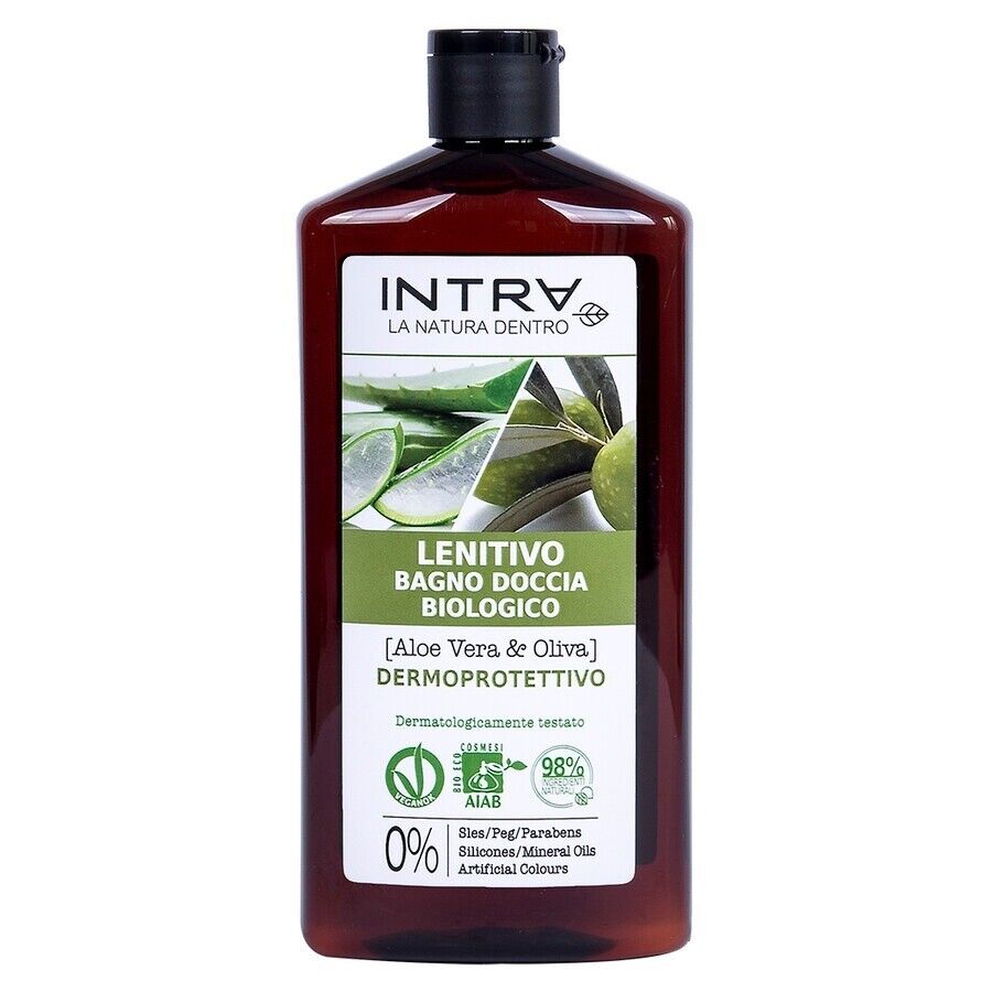 intra - bagno doccia biologico aloe vera & olivo lenitivo oli da bagno 400 ml unisex