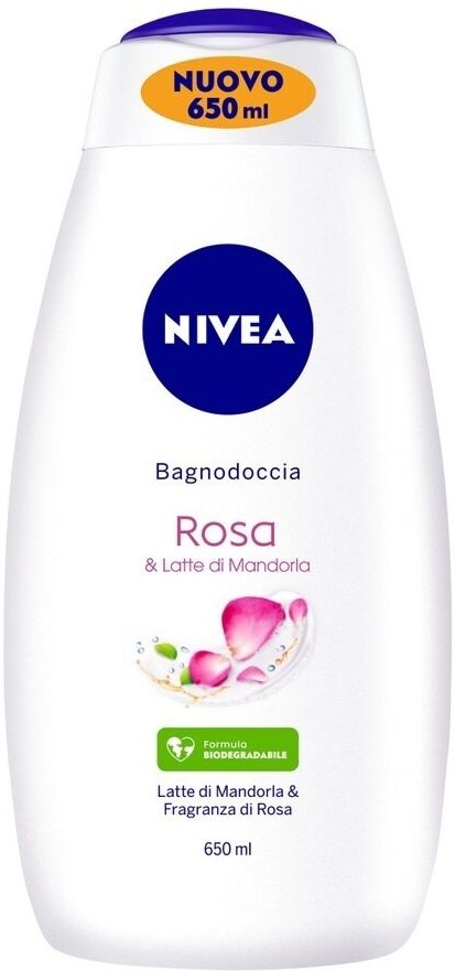 nivea -  bagnodoccia rosa & latte di mandorla oli da bagno 650 ml unisex