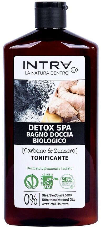 intra - bagno doccia biologico carbone e zenzero detox oli da bagno 400 ml unisex