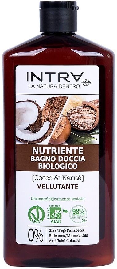 intra - bagno doccia biologico cocco & karite' nutriente oli da bagno 400 ml unisex