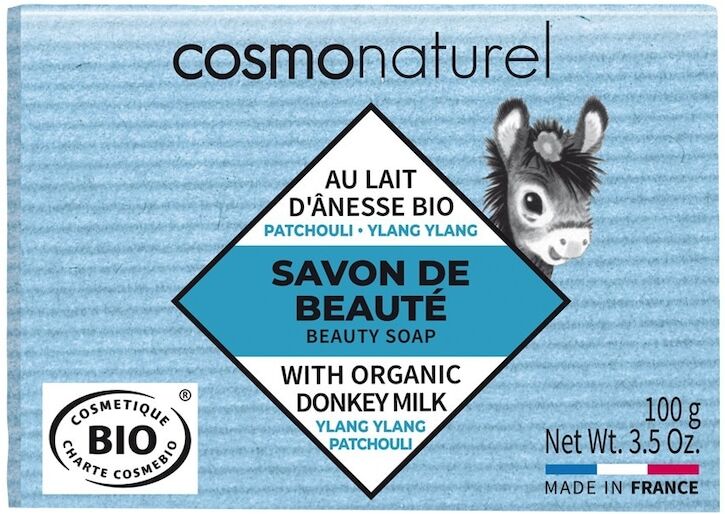 cosmo naturel - donkey milk soap with patchouli / ylang ylang oil sapone viso 100 g unisex