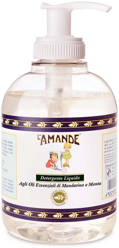 l' amande - detergente liquido oli essenziali mandarino menta sapone 300 ml unisex