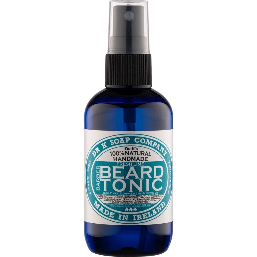 dr. k soap company - beard tonic fresh lime barber size with pump cura della barba 50 ml male