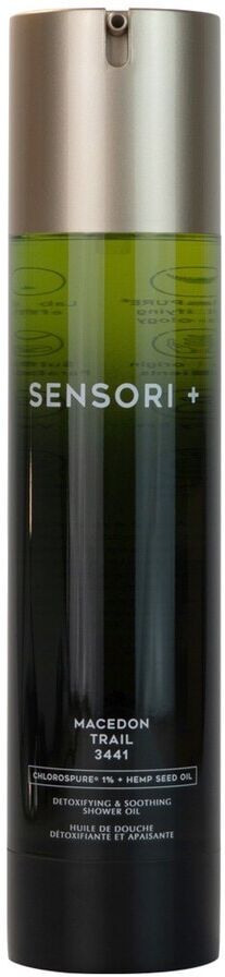 sensori + - detoxifying & soothing shower oil - macedon trail saponi e bagnoschiuma 200 ml unisex