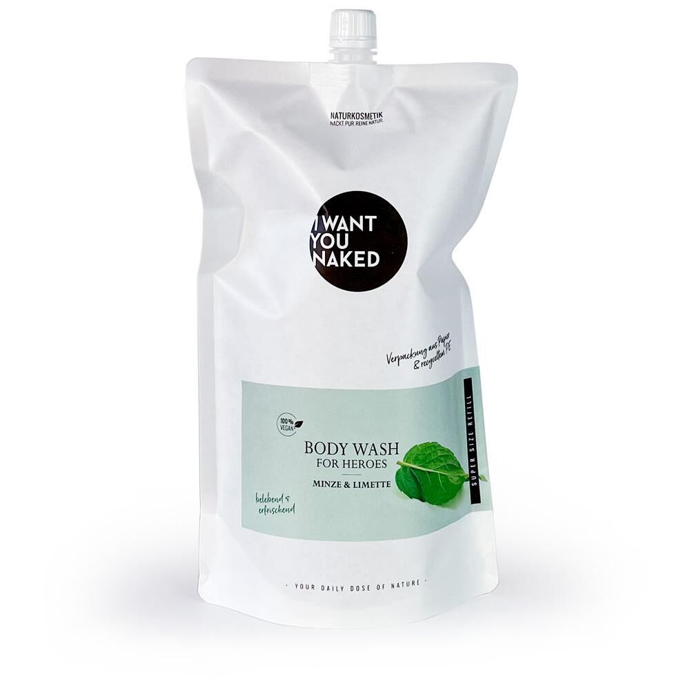 i want you naked - menta e lime for heroes body wash gel doccia 1000 ml unisex