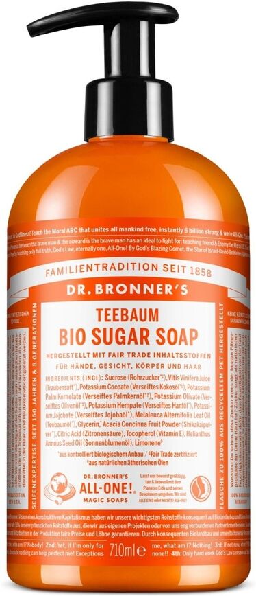 Dr. Bronner's - SUGAR SOAP TEA TREE Sapone 710 ml unisex