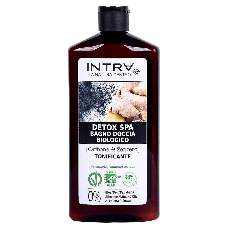 Intra - Bagno Doccia Biologico Carbone E Zenzero Detox Oli da bagno 400 ml unisex