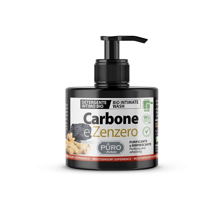 Puro - Detergente intimo BIO -Carbone&Zenzero Sapone intimo 250 ml unisex
