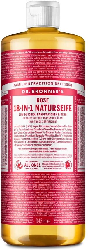 Dr. Bronner's - LIQUID SOAP ROSE Sapone 945 ml unisex