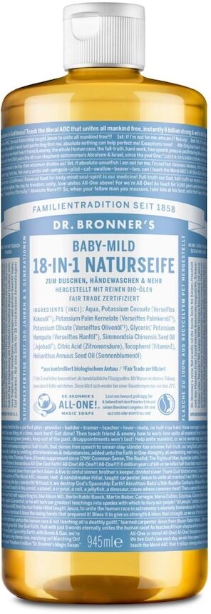 Dr. Bronner's - Baby-Mild 18-in-1 Natural Soap Sapone mani 945 ml unisex