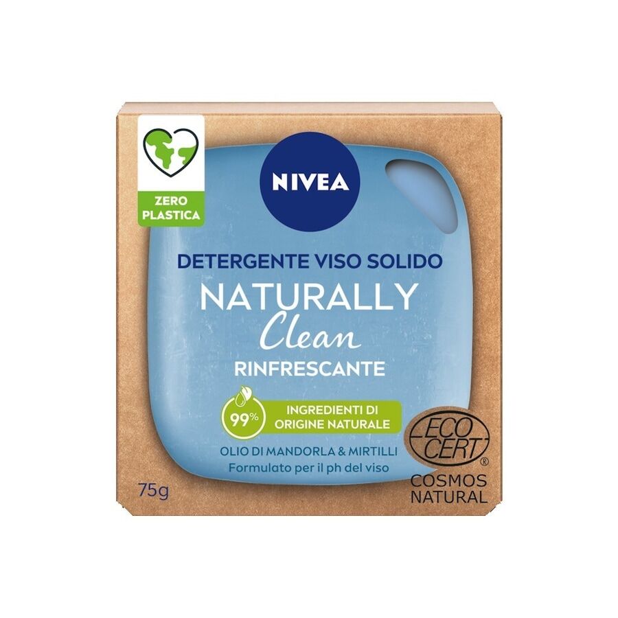 NIVEA - NATURALLY CLEAN Detergente Viso Solido Rinfrescante Sapone viso 75 g unisex