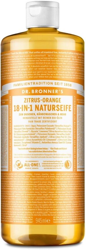 Dr. Bronner's - Citrus-Orange 18-in-1 Natural Soap Sapone 945 ml unisex