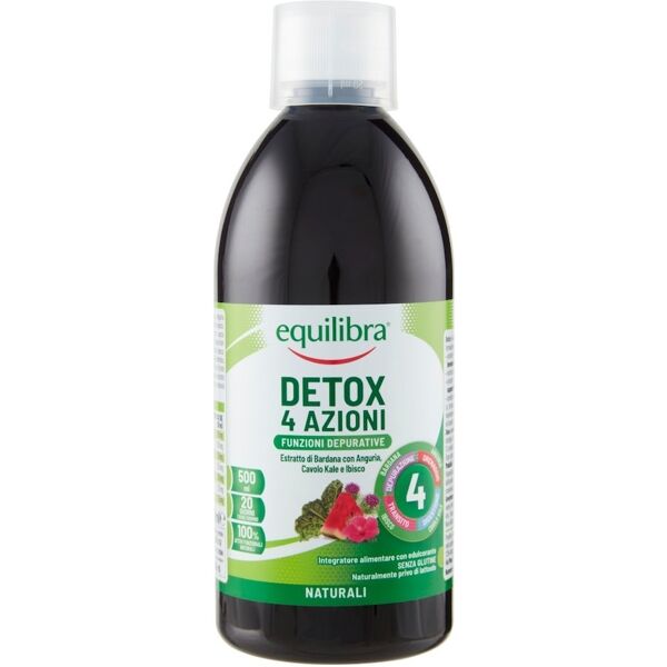 equilibra - detox 4 azioni vitamine 500 ml unisex