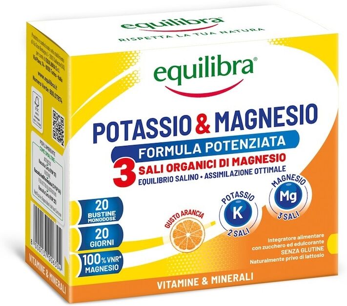 equilibra -  potassio & magnesio 3, 20 buste vitamine 104 g unisex