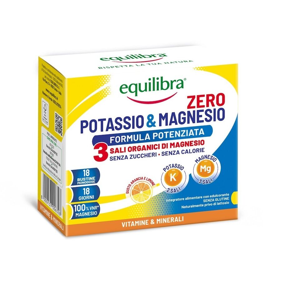 equilibra -  potassio & magnesio zero 3, 18 buste vitamine 96.3 g unisex
