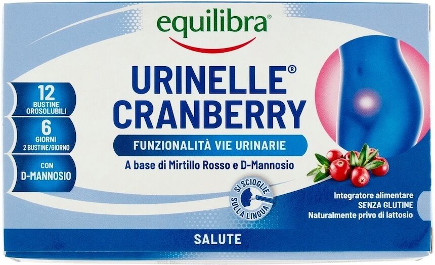 equilibra -  urinelle cranberry, 12 bustine vitamine 24 g unisex