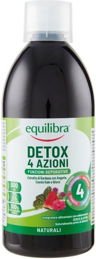 equilibra - detox 4 azioni vitamine 500 ml unisex