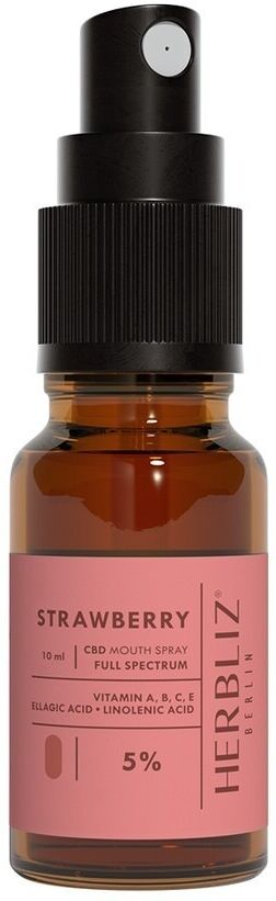 Herbliz - Strawberry CBD Oil Mouth Spray Vitamine 10 ml unisex