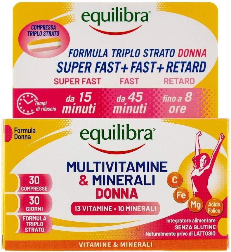 equilibra - Multivitaminico Donna, 30 cpr triplostrato Vitamine 45 g unisex