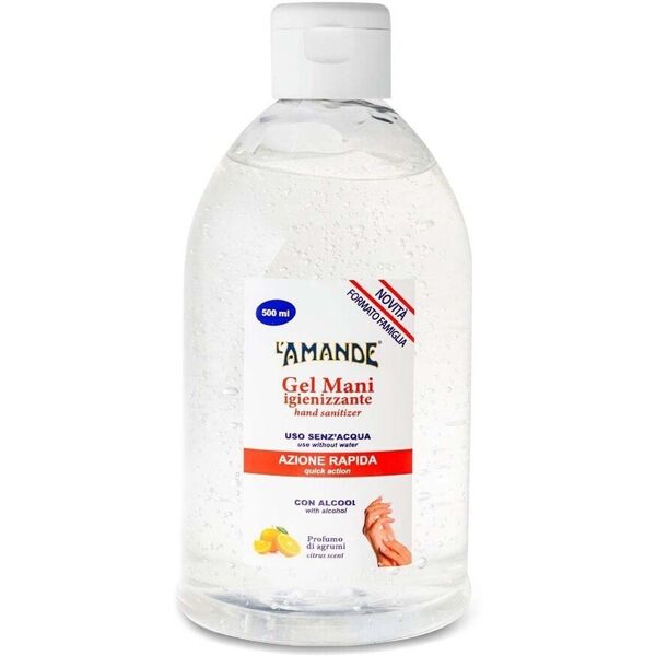 l' amande - gel igienizzante mani con flip top disinfettanti 500 ml unisex