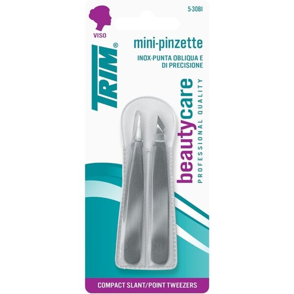 trim - 2 mini pinzette inox 120 g unisex