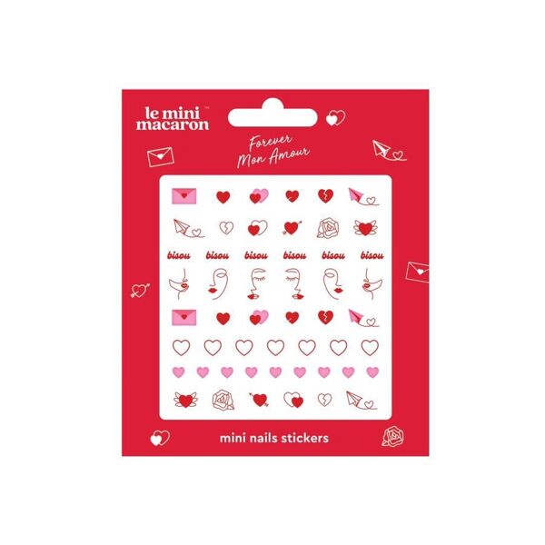 le mini macaron - forever mon amour - mini nail stickers unghie finte 7 g unisex