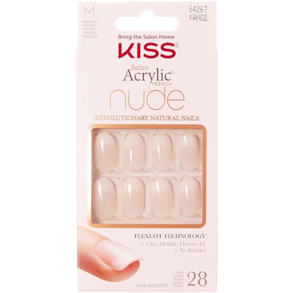 kiss - salon acrylic nude unghie finte 32 g unisex