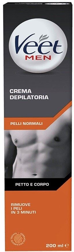 veet - crema depilatoria uomo pelli normali cerette e creme depilatorie 200 ml male