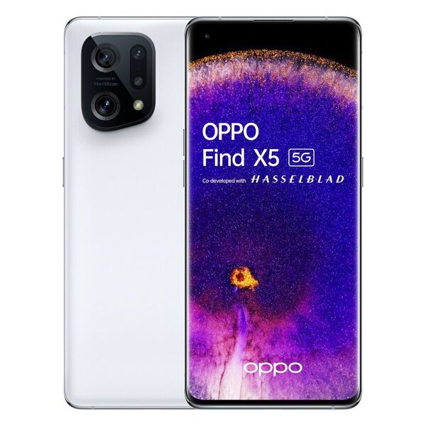 oppo smartphone  find x5 6.8 8gb/256 5g dual sim bianco