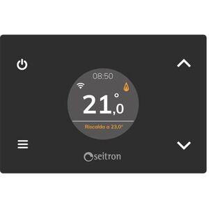Cronotermostato WI-FI Settimanale WI-TIME SEITRON Nero