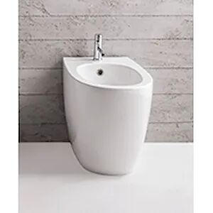 Ceramica Globo 4all Bidet Multi 2.0 Filo Parete 1foro Con Fissag Ghost Bianco Lucido Prod: Md011bi Codice Prod: Md011bi