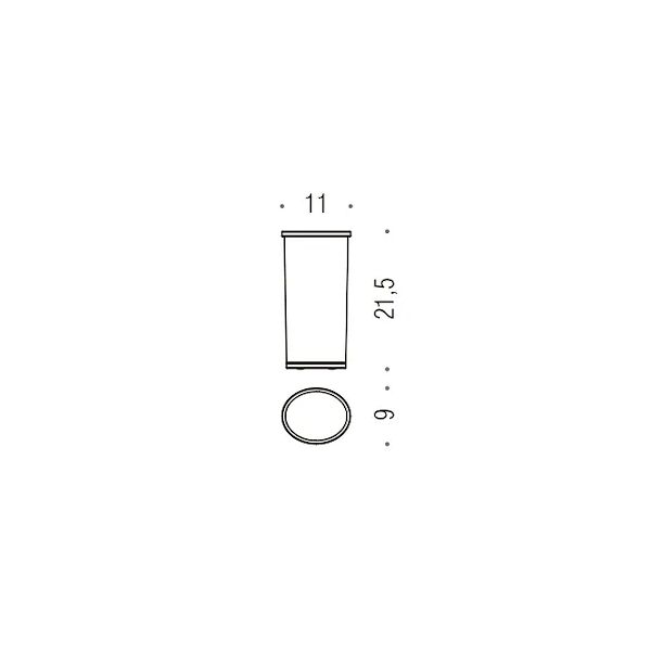 colombo design land ricambio contenitore porta scopino per art. b2806 land b2856 cromato codice prod: b28560cr-van