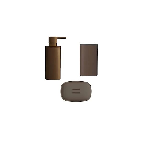 colombo design set accessori bronze trenta mood porta sapone + bicchiere + dispenser codice prod: b30400c02+b30410c02+b93410c02